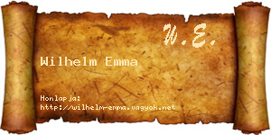 Wilhelm Emma névjegykártya